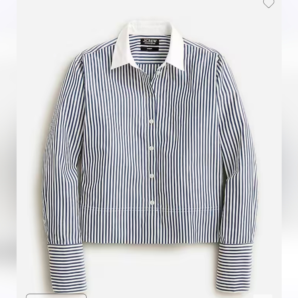 J.Crew Cropped garçon shirt in striped print